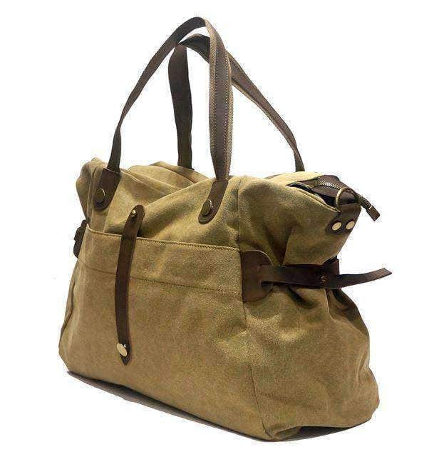 Zede Accessories Zede Saint-Lazare - Weekend Travel Sports Bag - Khaki Beige