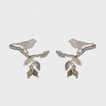Amanda Coleman Jewellery Bird on Branch Silver Earrings