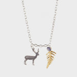 Amanda Coleman Jewellery Small Stag and Fern Pendant Necklace