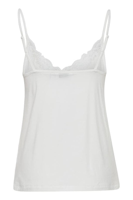 B.Young Fashion b.young White Camisole T-shirt Lace Front