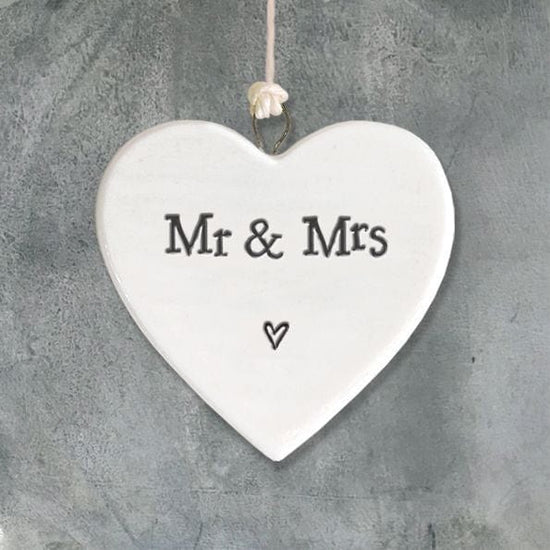 East of India East of India Porcelain Heart - Mr & Mrs