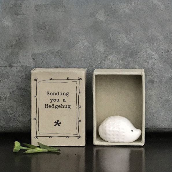 East of India homewares East of India Porcelain Matchbox Hedgehog