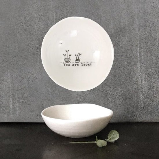 East of India homewares East of India Porcelain Sm Wobbly Bowl You Are Loved