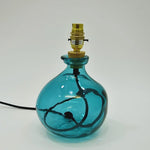 Jarapa Homewares Jarapa Recycled Glass Simplicity Lamp Ocean Blue 24cm