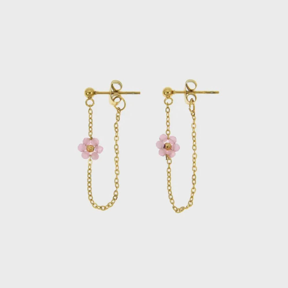 Les Cleias Jewellery Les Cleias Suzanne Earrings Pink Quartz