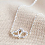 Lisa Angel Jewellery Lisa Angel Interlocking Hearts Necklace Silver