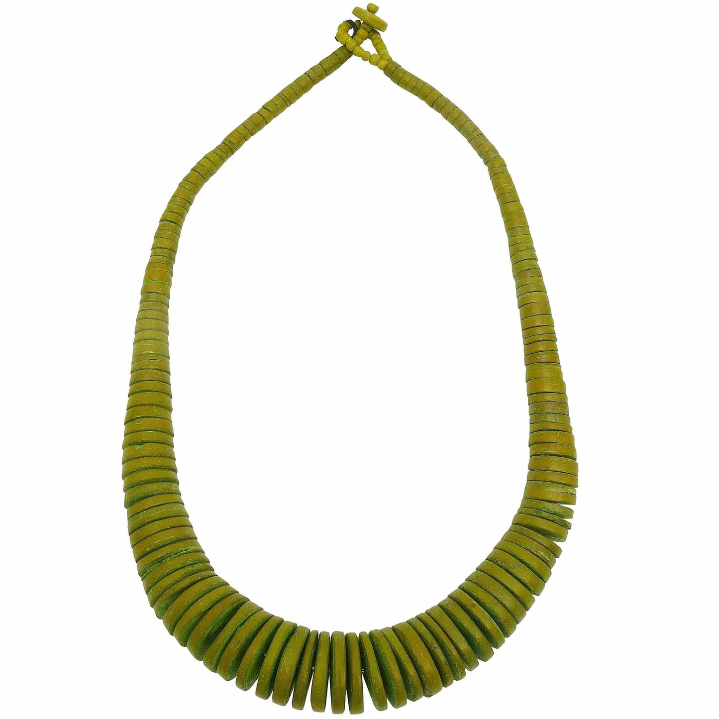 Lotusfeet Jewellery Lotusfeet Coconut Shell Beaded Necklace Lime
