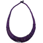 Lotusfeet Jewellery Lotusfeet Coconut Shell Beaded Necklace Purple