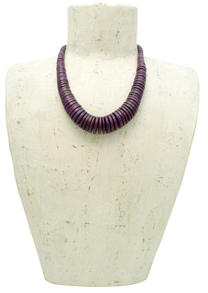Lotusfeet Jewellery Lotusfeet Coconut Shell Beaded Necklace Purple