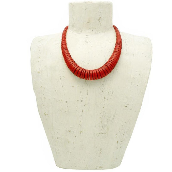 Lotusfeet Jewellery Lotusfeet Coconut Shell Beaded Necklace Red