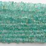 precious sparkle Apatite Chip Beads 35" Strand