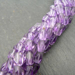 precious sparkle Beads Amethyst Brazilian Faceted Rectangle Beads 15" Strand