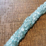 precious sparkle Beads Aquamarine Faceted Oval Beads 15" Strand
