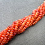 precious sparkle Beads Carnelian Shaded 4-5mm Faceted Rondelle Beads 15" Strand