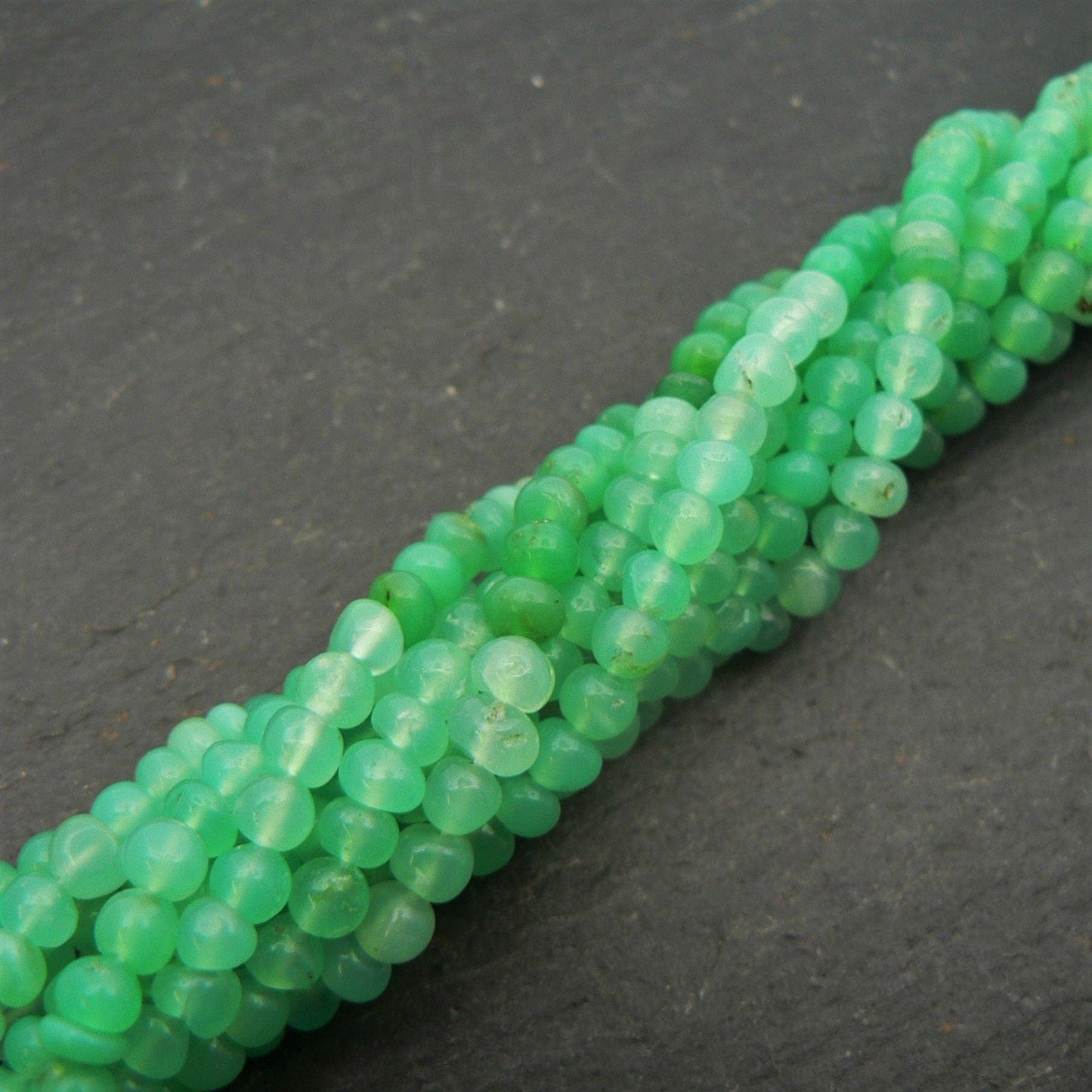 precious sparkle Beads Chrysoprase Plain Rondelle Beads 15" Strand