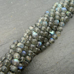 Precious Sparkle Beads Labradorite 3mm Round Beads 15" Strand