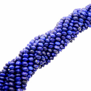 Precious Sparkle Beads Lapis Lazuli Button Beads 15" Strand