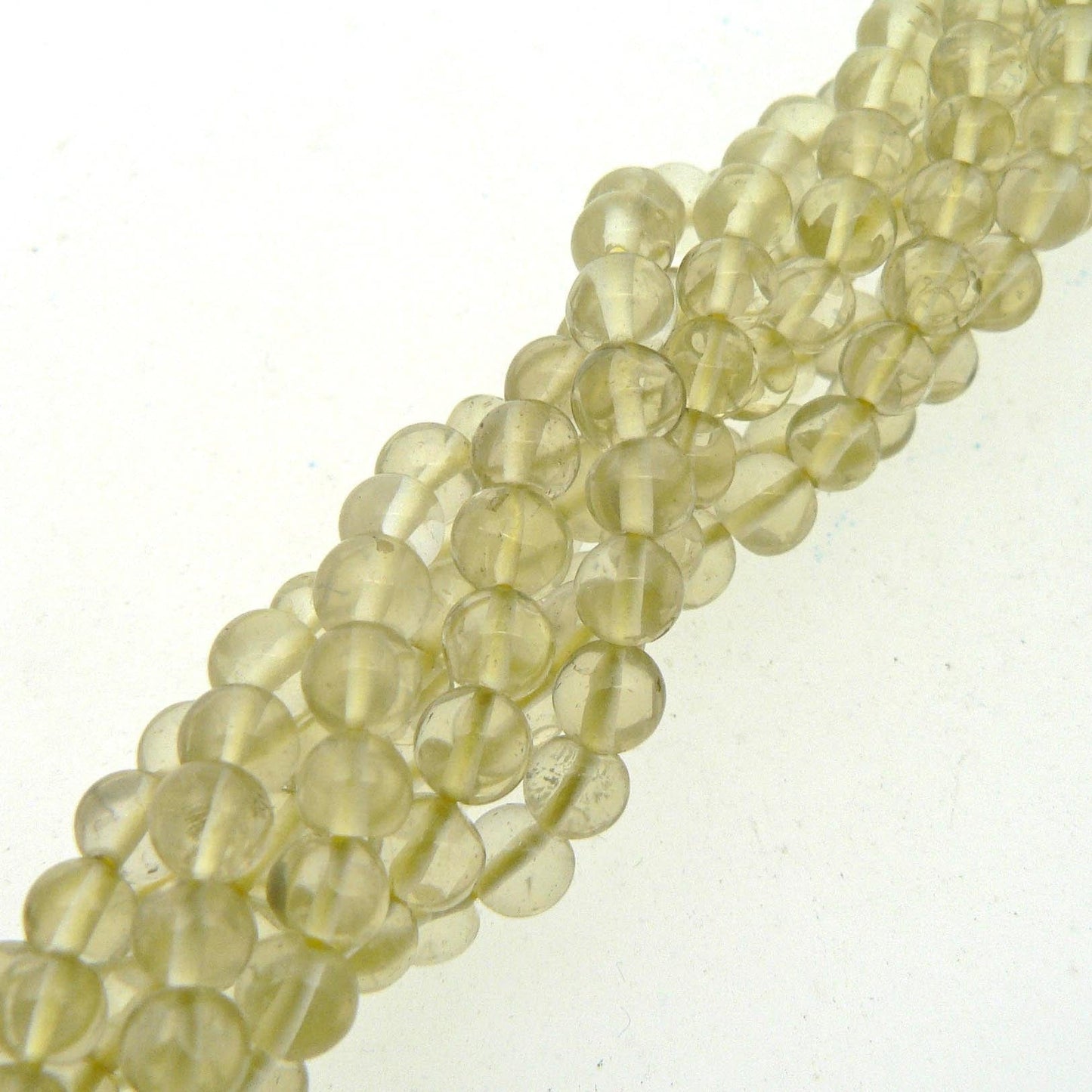precious sparkle Beads Lemon Quartz 4mm Round Beads 14" Strand