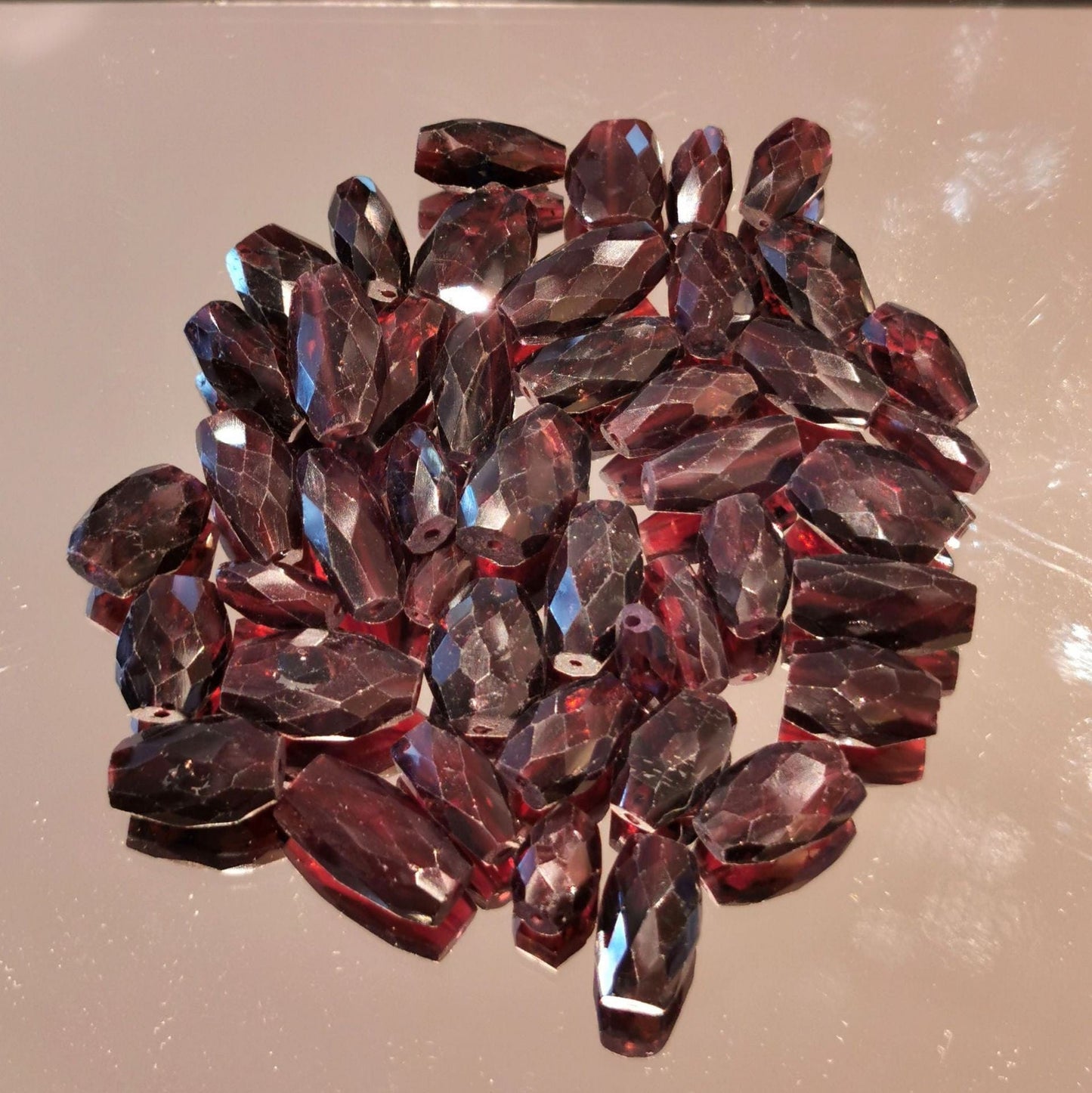 Precious Sparkle Beads size / s Garnet Faceted Nugget Beads (per bead)