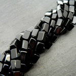 precious sparkle Black Onyx Plain Rectangle Beads 15" Strand