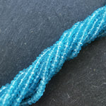 precious sparkle Blue Topaz 4mm Faceted Rondelle Beads 14" Strand