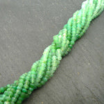 precious sparkle Chrysoprase Shaded Faceted Rondelle 3-3.5mm Beads 13.5" Strand