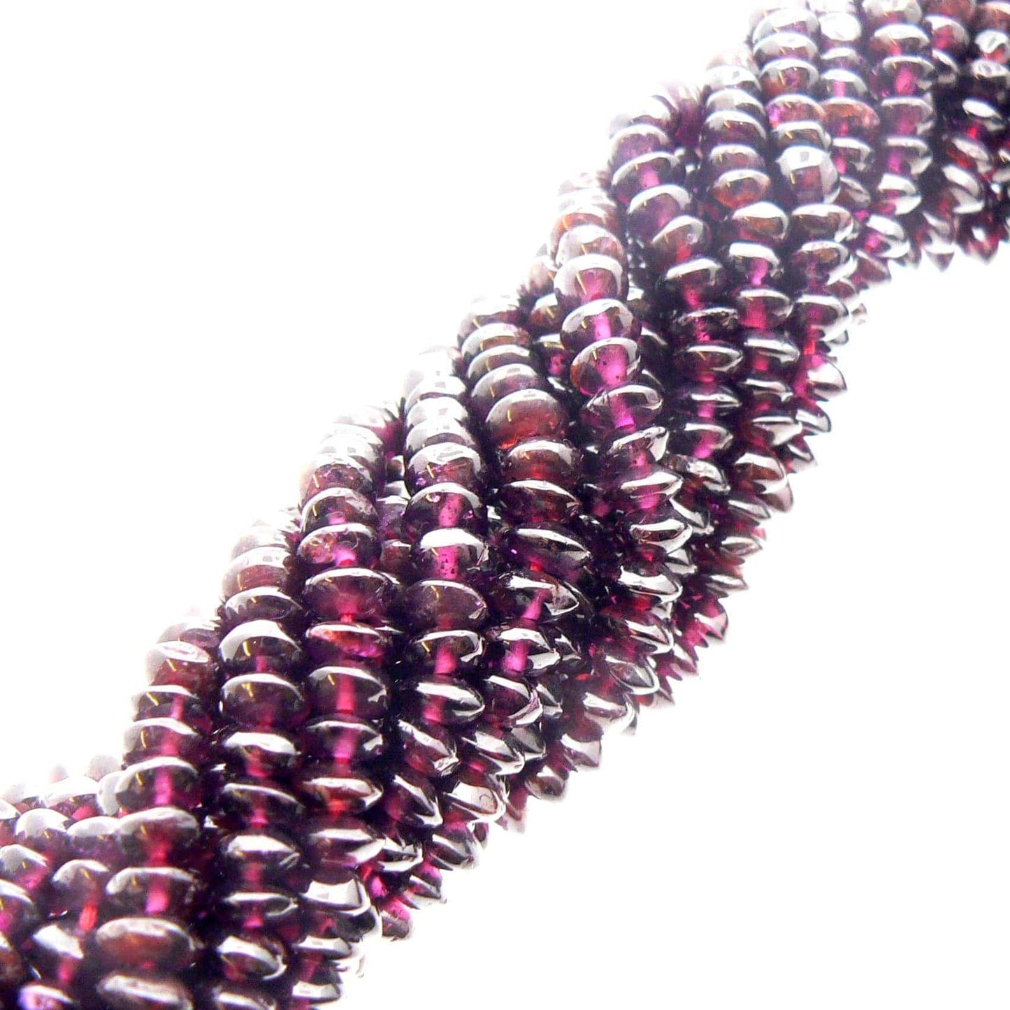 precious sparkle Garnet Button Beads 15" Strand