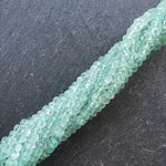 precious sparkle Green Amethyst Faceted Rondelle Beads 15" Strand