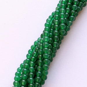 precious sparkle Green Onyx 4mm Round Beads 15" Strand