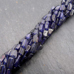 precious sparkle Iolite Rectangle Beads 15" Strand