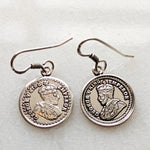 precious sparkle Jewellery Sterling Silver Coin Earrings