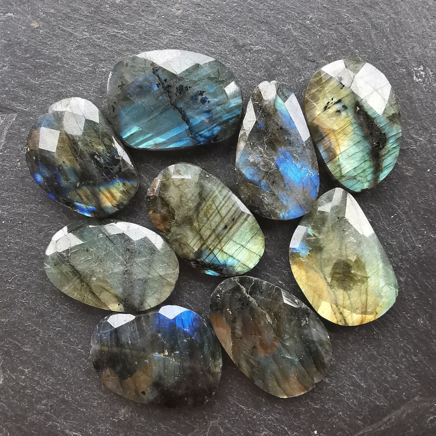 Precious Sparkle Labradorite Faceted Nugget (Per Bead)