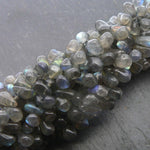 precious sparkle Labradorite Plain Side Drill Drop Beads 15" Strand