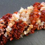 precious sparkle Mexican Fire Opal Chip Beads 36" Strand