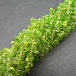 precious sparkle Peridot Side Drilled Drop Beads 15" Strand