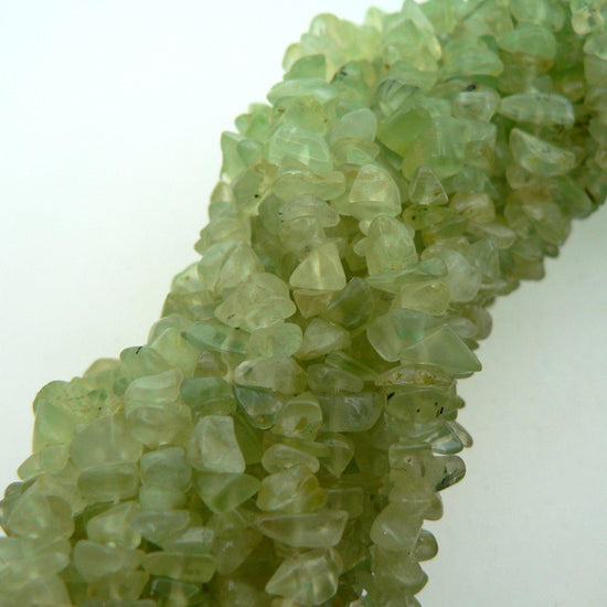 precious sparkle Prehnite Chip Beads 35" Strand