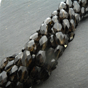 
                
                    Load image into Gallery viewer, precious sparkle Smoky Quartz Faceted Oval Beads 15&amp;quot; Strand
                
            
