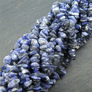precious sparkle Sodalite Chip Beads 35" Strand
