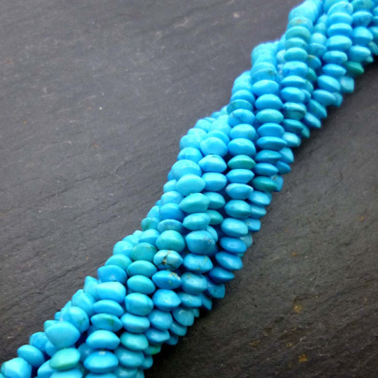 precious sparkle Turquoise Button Beads 15" Strand