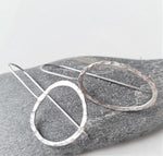 Sarah Drew Jewellery Jewellery Asymmetrical Open Pebble Eco Silver Earrings