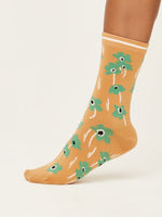 Thought Clothing Accessories Thought Gots Summer Poppies Socks Mango Yellow