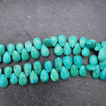 unique jewellers jaipur Semi Precious Beads Chrysocolla Faceted Pear Briolette Beads AA Grade (Set of 5)